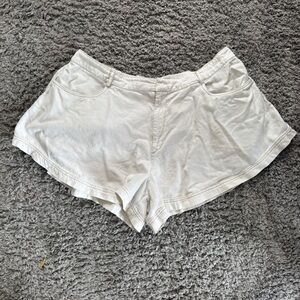 anthropologie flowy light weight denim shorts